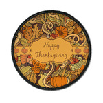 Thanksgiving Iron On Round Patch