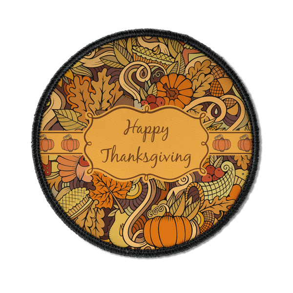 Custom Thanksgiving Iron On Round Patch