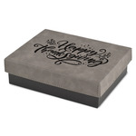 Thanksgiving Small Gift Box w/ Engraved Leather Lid