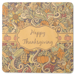Thanksgiving Square Rubber Backed Coaster (Personalized)