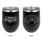 Thanksgiving Stainless Wine Tumblers - Black - Double Sided - Approval