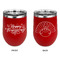 Thanksgiving Stainless Wine Tumblers - Red - Double Sided - Approval