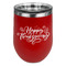 Thanksgiving Stainless Wine Tumblers - Red - Double Sided - Front