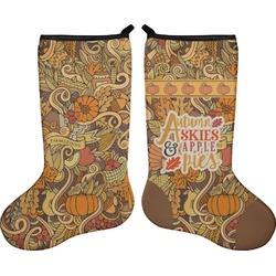 Thanksgiving Holiday Stocking - Double-Sided - Neoprene