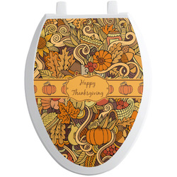 Thanksgiving Toilet Seat Decal - Elongated (Personalized)