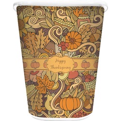 Thanksgiving Waste Basket - Double Sided (White) (Personalized)