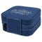 Thanksgiving Travel Jewelry Boxes - Leather - Navy Blue - View from Rear