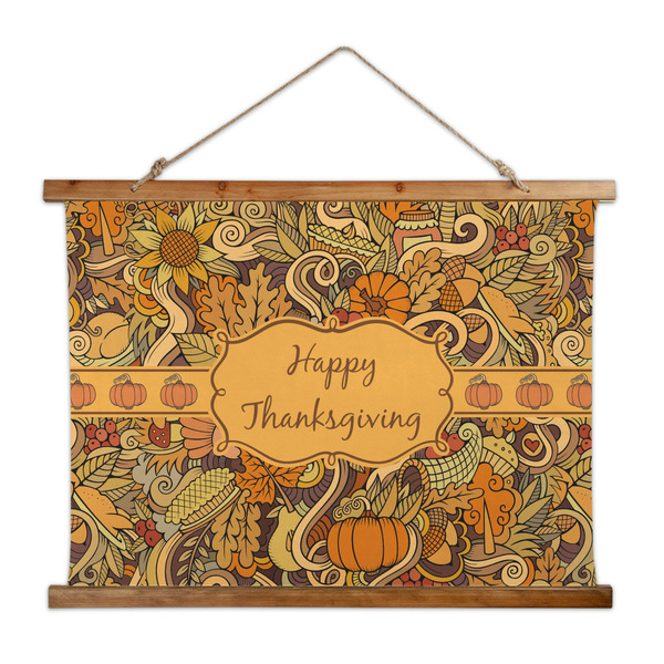 Custom Thanksgiving Wall Hanging Tapestry - Wide