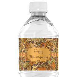 Thanksgiving Water Bottle Labels - Custom Sized