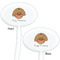 Thanksgiving White Plastic 7" Stir Stick - Double Sided - Oval - Front & Back