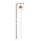 Thanksgiving White Plastic 7" Stir Stick - Round - Dimensions