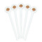 Thanksgiving White Plastic 7" Stir Stick - Round - Fan View