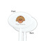 Thanksgiving White Plastic 7" Stir Stick - Single Sided - Oval - Front & Back