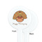 Thanksgiving White Plastic 7" Stir Stick - Single Sided - Round - Front & Back