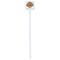 Thanksgiving White Plastic Stir Stick - Double Sided - Square - Single Stick