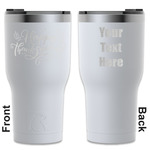 Thanksgiving RTIC Tumbler - White - Engraved Front & Back