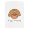 Thanksgiving White Treat Bag - Front View