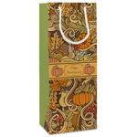 Thanksgiving Wine Gift Bags - Matte