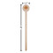 Thanksgiving Wooden 6" Stir Stick - Round - Dimensions