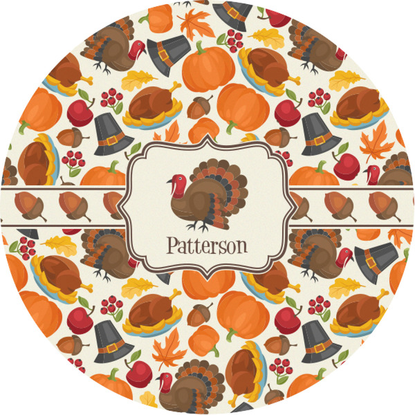 Custom Traditional Thanksgiving Multipurpose Round Labels - 1" (Personalized)