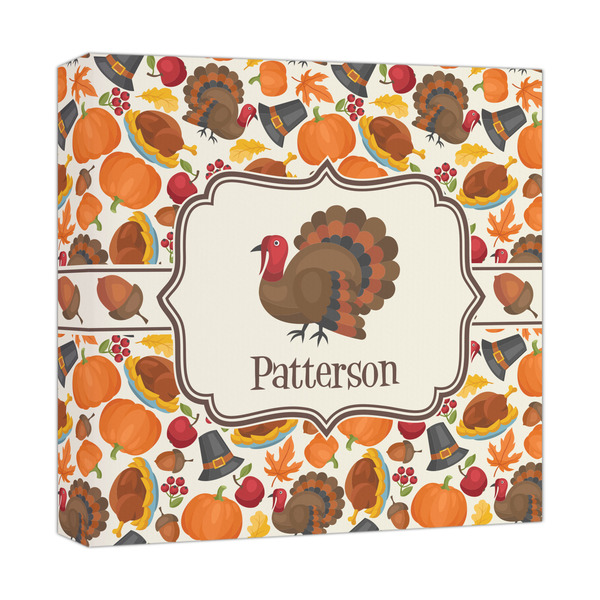 Custom Traditional Thanksgiving Canvas Print - 12x12 (Personalized)