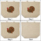 Traditional Thanksgiving 3 Reusable Cotton Grocery Bags - Front & Back View