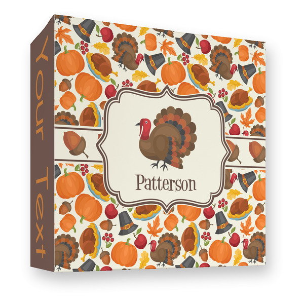 Custom Traditional Thanksgiving 3 Ring Binder - Full Wrap - 3" (Personalized)