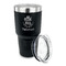 Traditional Thanksgiving 30 oz Stainless Steel Ringneck Tumblers - Black - LID OFF