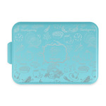 Traditional Thanksgiving Aluminum Baking Pan with Teal Lid (Personalized)