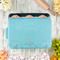 Traditional Thanksgiving Aluminum Baking Pan - Teal Lid - LIFESTYLE