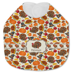 Traditional Thanksgiving Jersey Knit Baby Bib w/ Name or Text