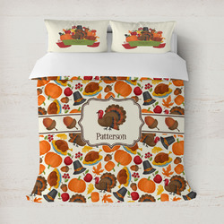 Traditional Thanksgiving Duvet Cover Set - Full / Queen (Personalized)