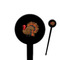 Traditional Thanksgiving Black Plastic 4" Food Pick - Round - Closeup