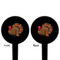 Traditional Thanksgiving Black Plastic 4" Food Pick - Round - Double Sided - Front & Back