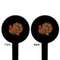 Traditional Thanksgiving Black Plastic 6" Food Pick - Round - Double Sided - Front & Back