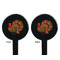 Traditional Thanksgiving Black Plastic 7" Stir Stick - Double Sided - Round - Front & Back