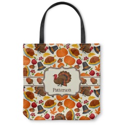 Traditional Thanksgiving Canvas Tote Bag - Small - 13"x13" (Personalized)