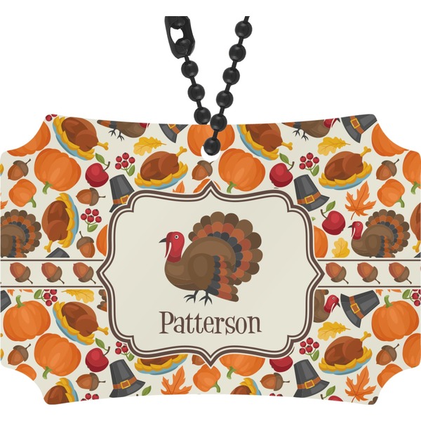 Custom Traditional Thanksgiving Rear View Mirror Ornament (Personalized)