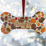 Traditional Thanksgiving Ceramic Dog Ornament w/ Name or Text