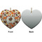 Traditional Thanksgiving Ceramic Flat Ornament - Heart Front & Back (APPROVAL)