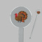 Traditional Thanksgiving Clear Plastic 7" Stir Stick - Round - Closeup