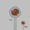 Traditional Thanksgiving Clear Plastic 7" Stir Stick - Round - Front & Back