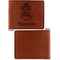 Traditional Thanksgiving Cognac Leatherette Bifold Wallets - Front and Back Single Sided - Apvl