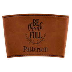 Traditional Thanksgiving Leatherette Cup Sleeve (Personalized)