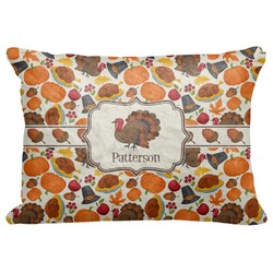 Traditional Thanksgiving Decorative Baby Pillowcase - 16"x12" (Personalized)