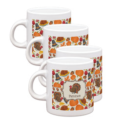 Traditional Thanksgiving Single Shot Espresso Cups - Set of 4 (Personalized)