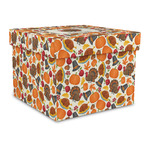 Traditional Thanksgiving Gift Box with Lid - Canvas Wrapped - Large (Personalized)