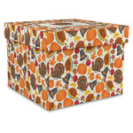 Traditional Thanksgiving Gift Box with Lid - Canvas Wrapped - XX-Large (Personalized)