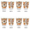 Traditional Thanksgiving Glass Shot Glass - with gold rim - Set of 4 - APPROVAL