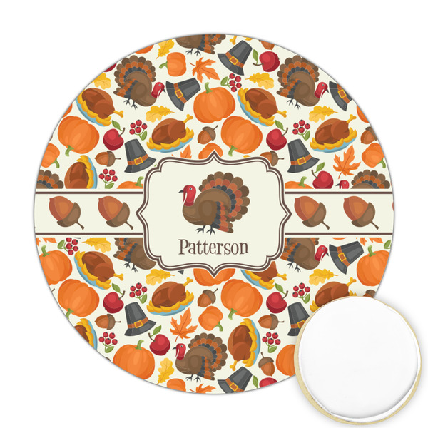 Custom Traditional Thanksgiving Printed Cookie Topper - 2.5" (Personalized)